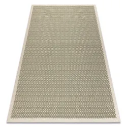 Teppich FLUX 461.139.SA400 Wolle OSTA - Geometrisch, strukturell, Loft grün / beige