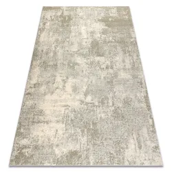 Teppich FLUX 461.121.SA991 Wollmischung OSTA - Abstraktion, strukturiert, Loftstil grün / beige
