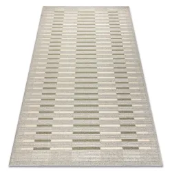 Teppich FLUX 461.124.SA400 Wollmischung OSTA - Geometrisch, strukturiert, Loftstil grau / grün