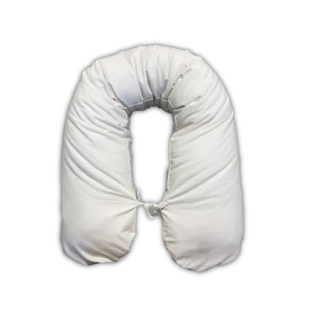 Weißer Kissenbezug für Babykissen 25x145 cm aus weichem Material