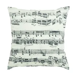 Dekoratives Kissen Music 45x45 cm mit buntem Muster, ideal für das Wohnzimmer