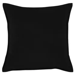Schwarzes Dekokissen Plyš 45x45 cm aus weichem Material