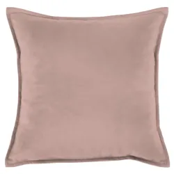 Dekoratives Kissen in Puderrose 45x45 cm aus weichem Plüschmaterial