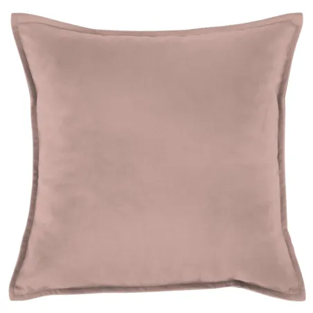 Dekoratives Kissen in Puderrose 45x45 cm aus weichem Plüschmaterial