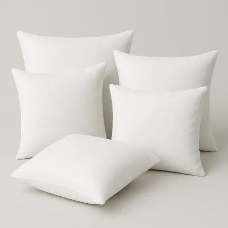 Set 5 weiße Mikrofaser-Kissen 40x40 cm, bequeme klassische Kissen für jeden Raum