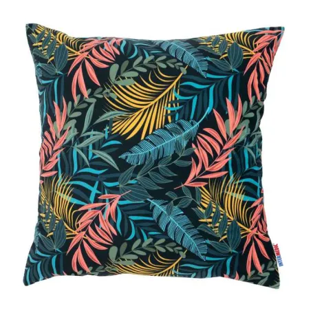 Dekokissen mit bunten Blättern 60x60 cm, stilvolles Wohnaccessoire