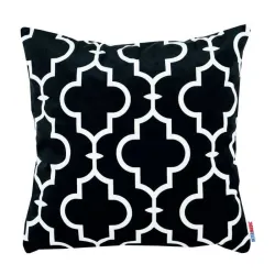 Schwarzes dekoratives Kissen Maroko 60x60 cm mit elegantem Muster