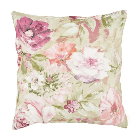 Dekokissen mit pastellfarbenen Blumen 60x60 cm, ideal für das Wohnzimmer