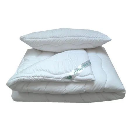 Set Bettdecke und Kissen mit Aloe Vera, hypoallergen, ganzjährig, 140x220/70x90 cm
