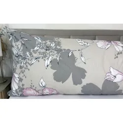 Kissenbezug Violette Blüten 50×150 cm – 100% Baumwolle