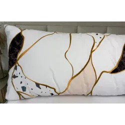 Kissenbezug Ersatzehemann Marmor Rosa 50×150 cm – 100% Baumwolle