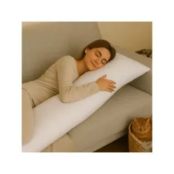 Kissenbezug für Relaxationskissen Weiß 50x150 cm
