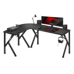 Hero 6.3 Schwarz Eck-Gaming-Schreibtisch 154 cm