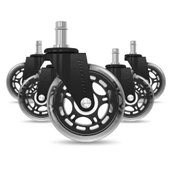 Casters 2.0 Schwarz Gaming-Stuhl Rollen Set