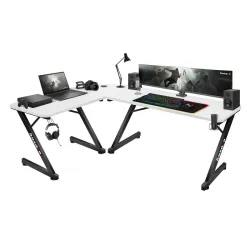 Hero 7.0 Weiß Gaming-Schreibtisch Eckform 154 cm