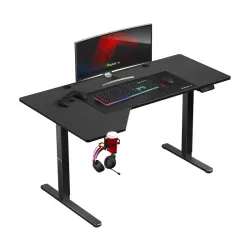 Hero 9.1 Schwarz Gaming-Schreibtisch 145 cm mit elektrischer Höhenverstellung