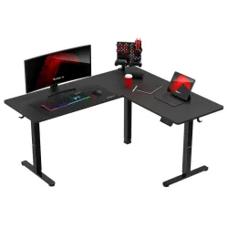 Hero 9.5 Schwarz Elektrischer Eck-Gaming-Schreibtisch 160 cm