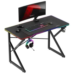 Hero 1.7 RGB Gaming-Schreibtisch Schwarz 120 cm