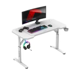 Hero 2.6 Gaming-Schreibtisch Weiß 120 cm mit Höhenverstellung