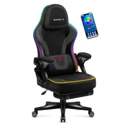 Force 4.6 RGB Schwarz Mesh Gaming-Stuhl