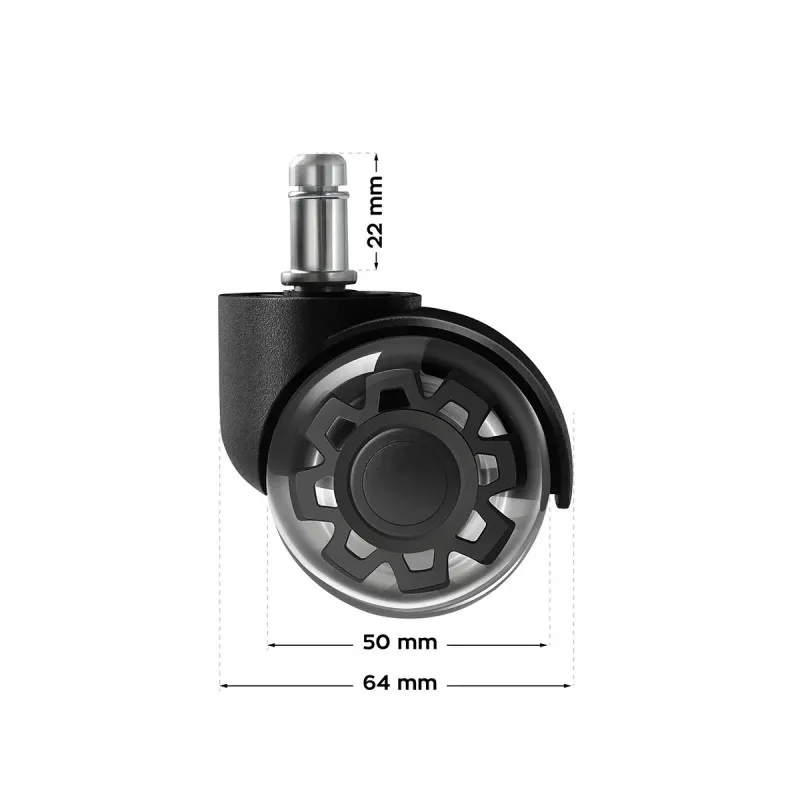 Wheels 3.0 Schwarz Stuhlrollen 6