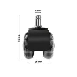 Wheels 3.0 Schwarz Stuhlrollen 7