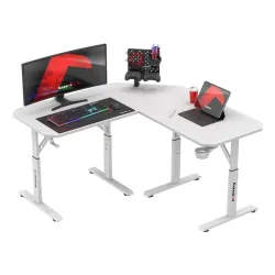 Hero 7.3 Weiß Gaming-Schreibtisch 140 cm mit Höhenverstellung