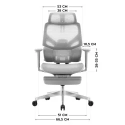 Expert 8.7 Grau Mesh Ergonomischer Gaming-Stuhl 12