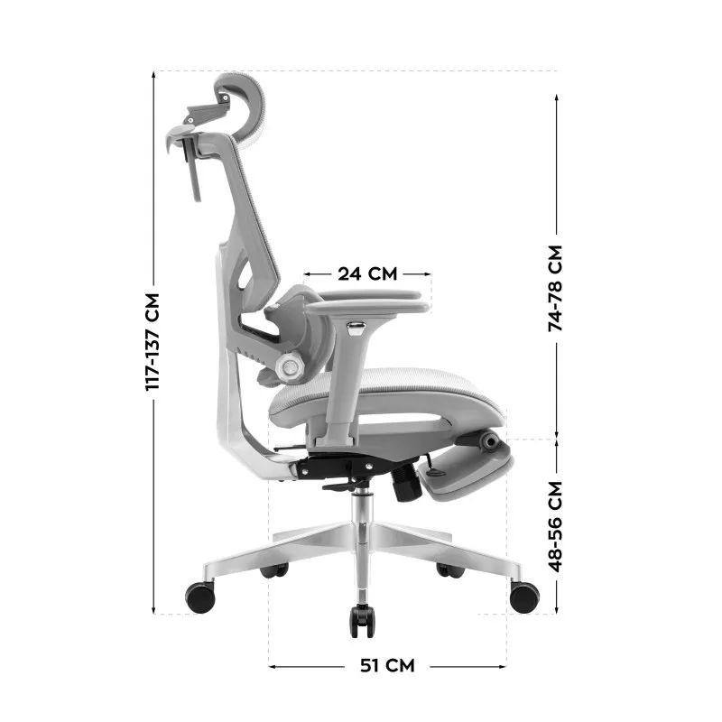 Expert 8.7 Grau Mesh Ergonomischer Gaming-Stuhl 13