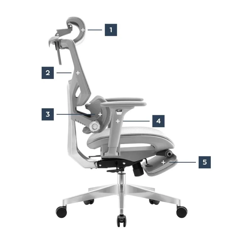 Expert 8.7 Grau Mesh Ergonomischer Gaming-Stuhl 14