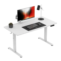 Leader 7.3 Weiß Elektrischer Gaming-Schreibtisch 140 cm
