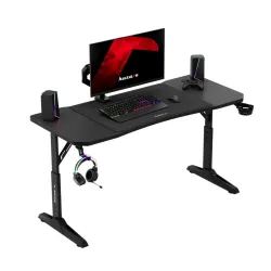 Hero 3.6 Schwarz Gaming-Schreibtisch mit Höhenverstellung