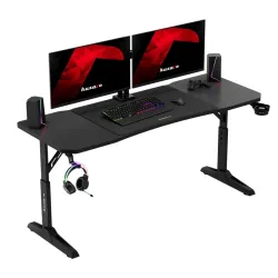 Hero 4.6 Gaming-Schreibtisch Schwarz 160 cm mit Höhenverstellung