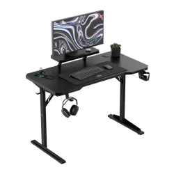 Leader 5.1 Gaming-Schreibtisch mit Monitorablage Schwarz 115 cm