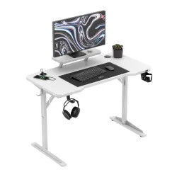 Leader 5.1 Schreibtisch mit Monitorablage Weiß 115 cm