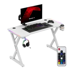 Hero 2.3 RGB Weiß Gaming-Schreibtisch 120 cm