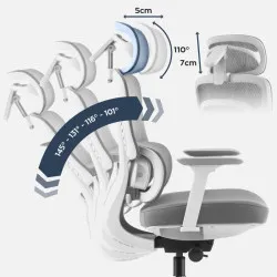 Visioner 6.1 Grau Bürostuhl mit Massage 4