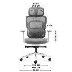 Visioner 6.1 Grau Bürostuhl mit Massage 7