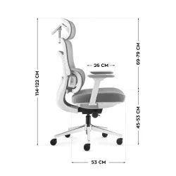 Visioner 6.1 Grau Bürostuhl mit Massage 8
