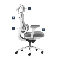 Visioner 6.1 Grau Bürostuhl mit Massage 15