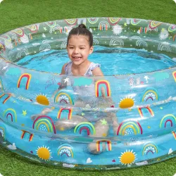 Aufblasbarer Pool mit Obstdesign, ideal für Gartenaktivitäten