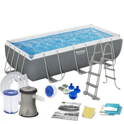 Stahlrahmen-Pool 404 x 201 x 100 cm 11in1 Bestway 56441