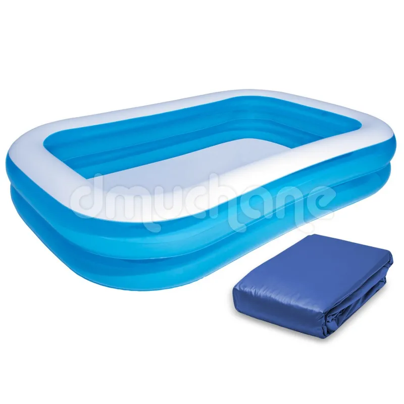 Aufblasbarer Familienpool 262 x 175 x 51 cm mit Abdeckung Bestway 54006, ideal für den Sommer
