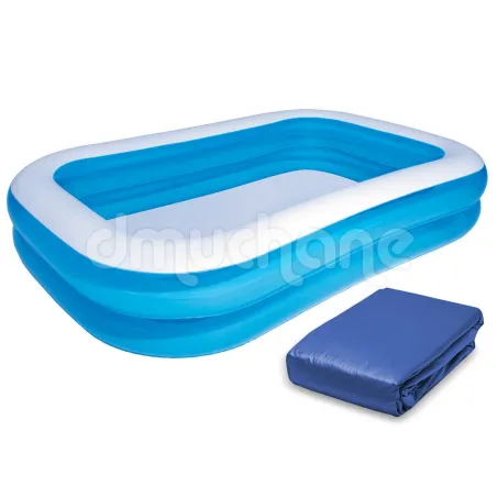 Aufblasbarer Familienpool 262 x 175 x 51 cm mit Abdeckung Bestway 54006, ideal für den Sommer