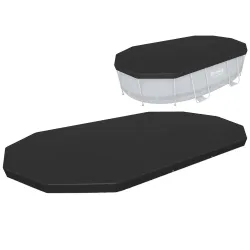 Bestway 58425 Poolabdeckung für ovale Stahlrahmen-Pools 427 x 250 x 100 cm
