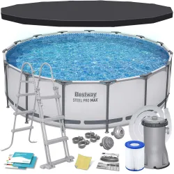 Bestway 56438 Garten-Stahlrahmen-Pool 457 x 122 cm 11in1