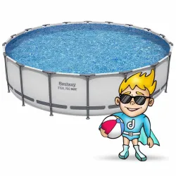 Großer Garten-Stahlrahmen-Pool 549 x 122 cm, ideal für Familienaktivitäten