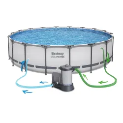 Garten-Stahlrahmen-Pool 549 x 122 cm, ideal für Entspannung im Garten