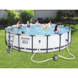 Garten-Stahlrahmen-Pool 549 x 122 cm 18in1, aus robustem Material gefertigt