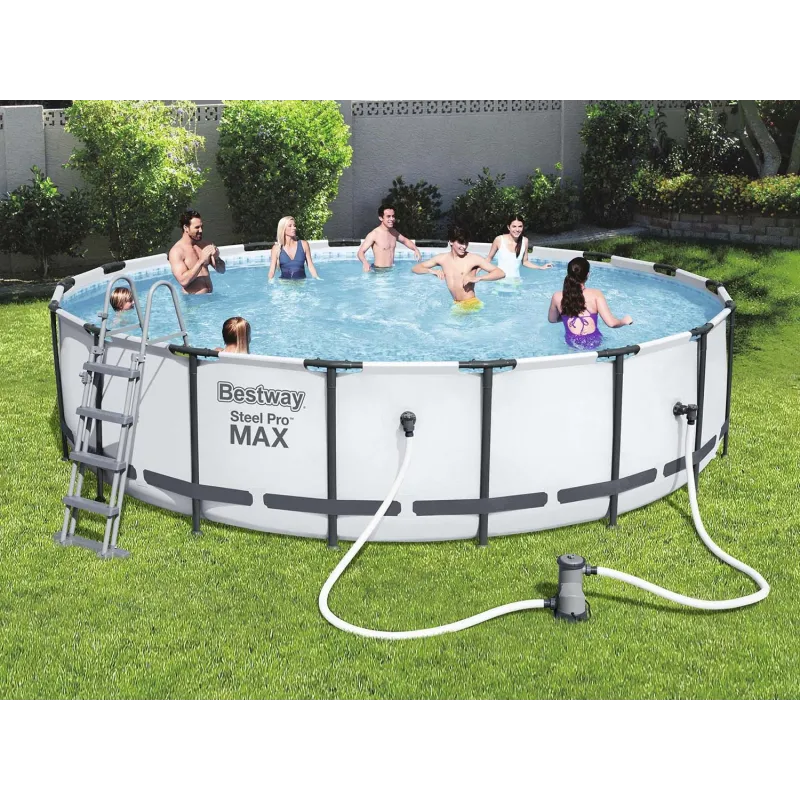 Garten-Stahlrahmen-Pool 549 x 122 cm 18in1, aus robustem Material gefertigt